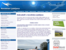 Tablet Screenshot of aeroklub-lj.si